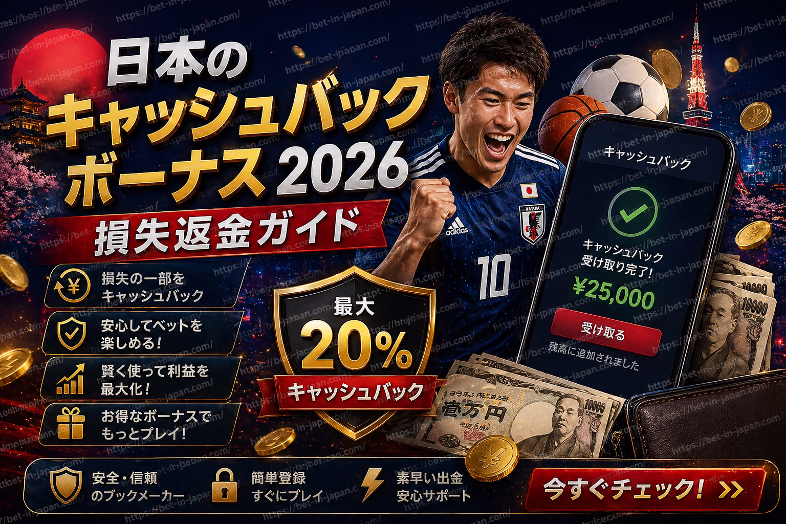 日本のキャッシュバックボーナス2026 損失返金ガイド