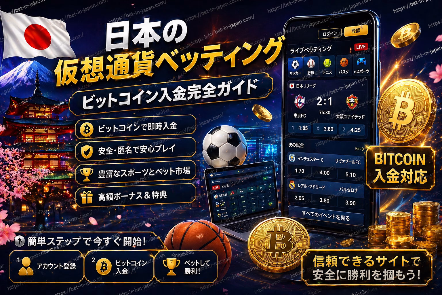 日本の仮想通貨ベッティング2026 完全ガイド