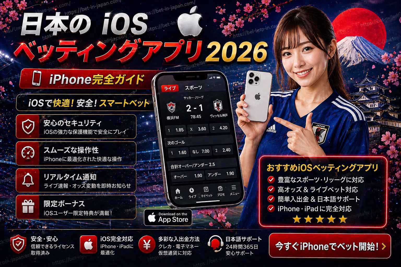 日本のiOSベッティングアプリ2026 完全ガイド