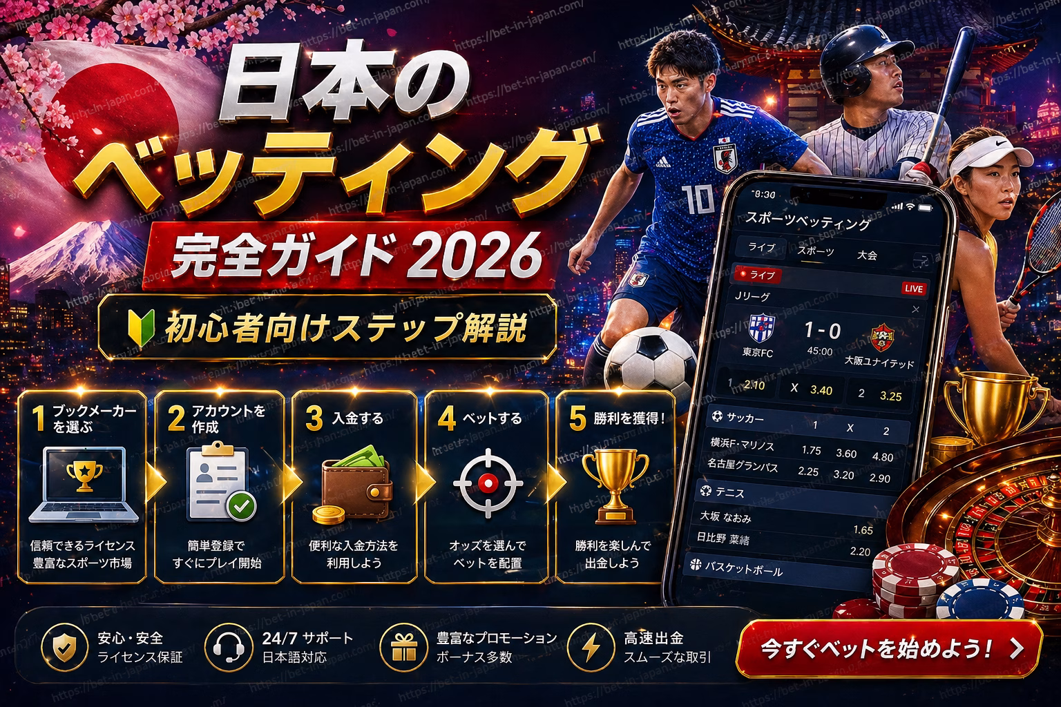 日本のベッティング完全ガイド2026 初心者向けステップ解説