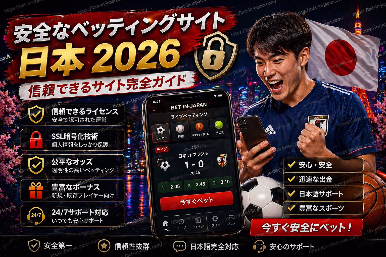 安全なベッティングサイト日本2026 信頼できるサイトガイド