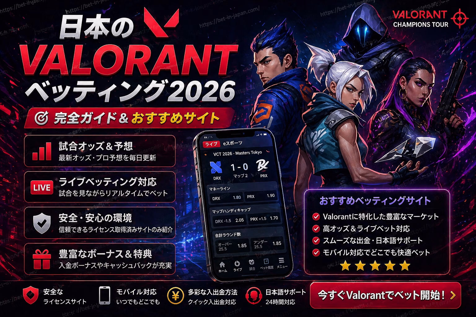 日本のValorantベッティング2026 完全ガイド