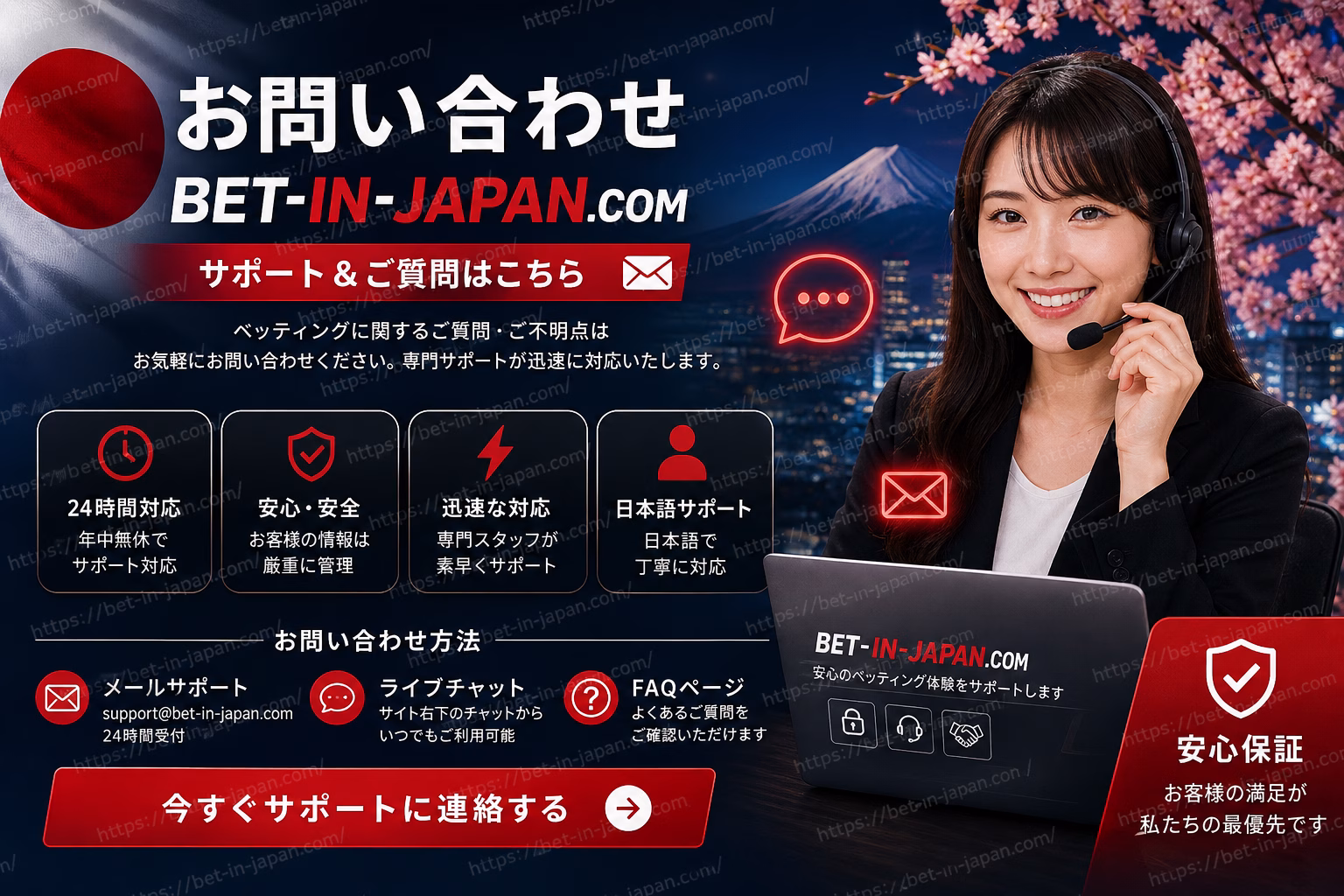 お問い合わせ Bet-in-Japan.com