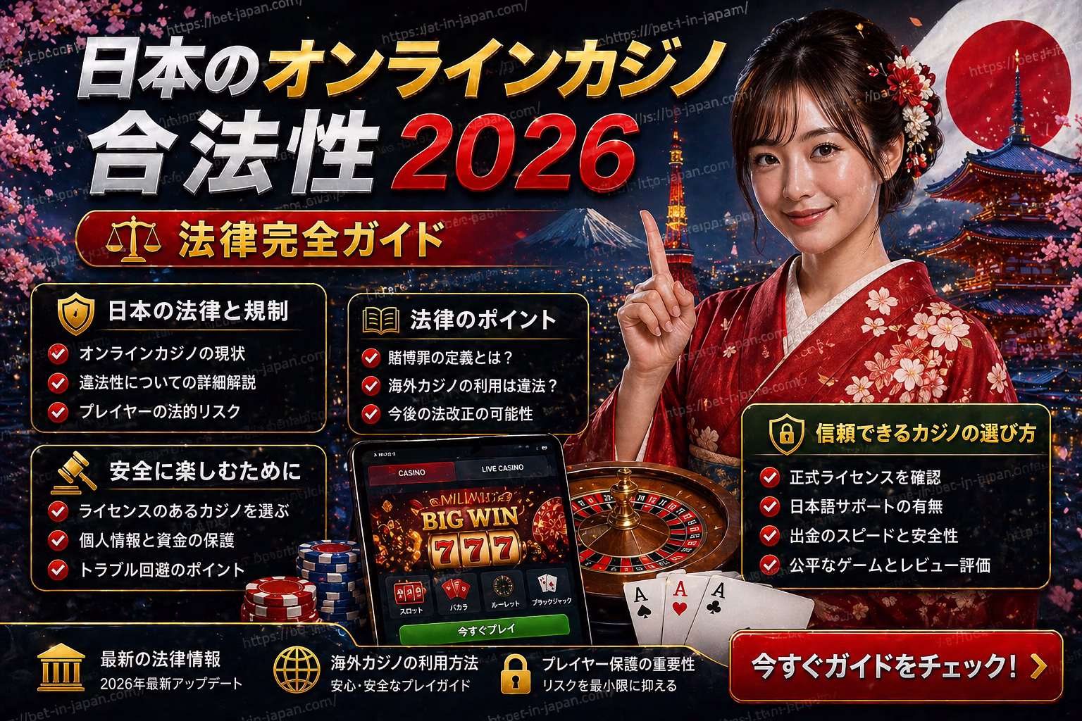 日本のオンラインカジノ合法性2026 完全ガイド